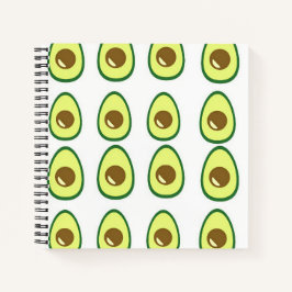 Weißer Avocado in Scheiben Notizbuch