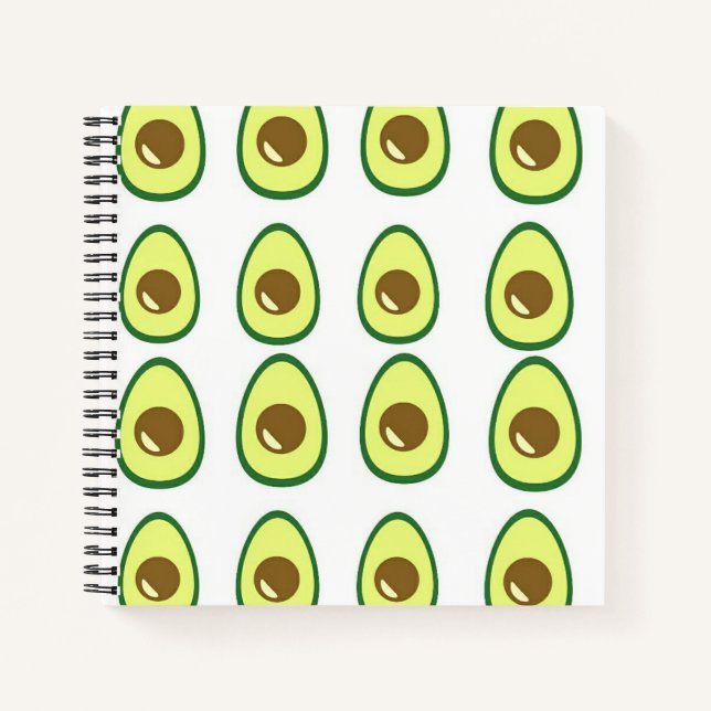 Weißer Avocado in Scheiben Notizbuch (Vorderseite)