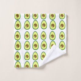 Weißer Avocado in Scheiben Waschlappen