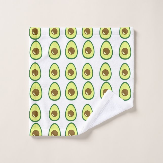 Weißer Avocado in Scheiben Waschlappen (Waschlappen)