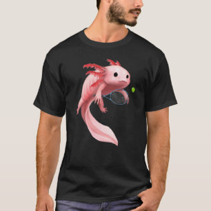 Weißer Axolotl-Echsen-Schläger-Ball-Axolotl-Fisch T-Shirt