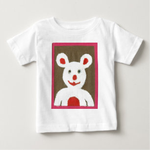 Weißer Bär mit Roter Nase, Mund und Ohren (Santa) Baby T-shirt