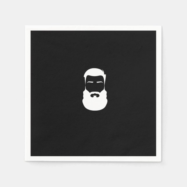 Weißer Bart Papier Napkins Serviette (Vorderseite)
