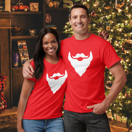 Weißer Bart und Schnurrbart/Schnurrbart T - Shirt