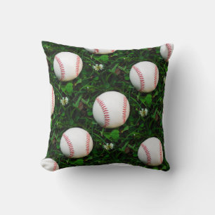 Weißer Baseball mit roter Naht Kissen