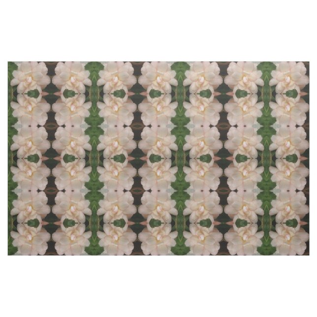 Weißer Begonia Blume Gemustertes Gewebe Stoff (Fat Quarter (45,7 x 55,9 cm))