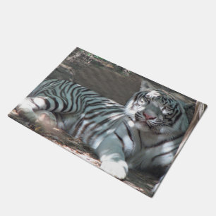 Weißer bengalischer Tiger Fußmatte