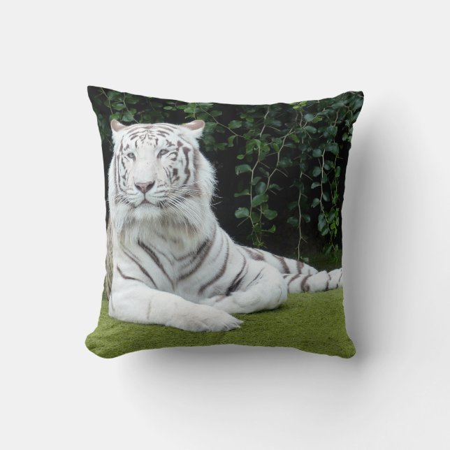 weißer bengalischer Tiger Kissen (Vorderseite)