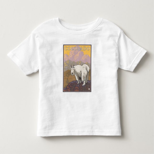 Weißer Berg GoatColorado Kleinkind T-shirt (Vorderseite)