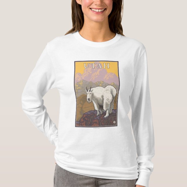 Weißer Berg GoatUtah T-Shirt (Vorderseite)