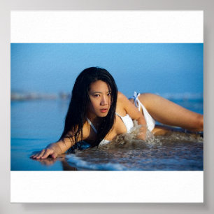 Weißer Bikini Strand Poster