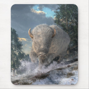 Weißer Bison Mousepad