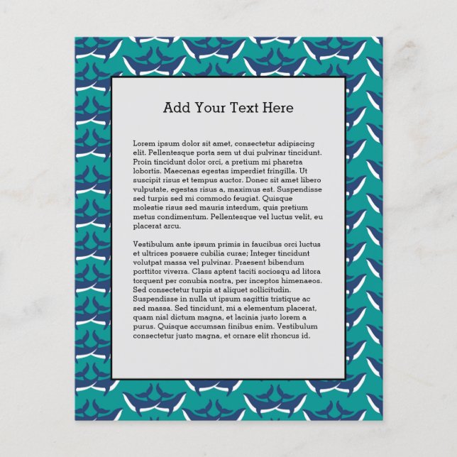 Weißer Blauwal Meer Tier Grüne Ozeane Flyer (Vorne)