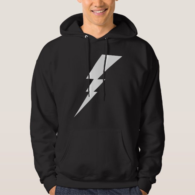 Weißer Blitzschlag Hoodie (Vorderseite)