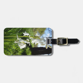 Weißer Bluebells-Gepäckanhänger Gepäckanhänger