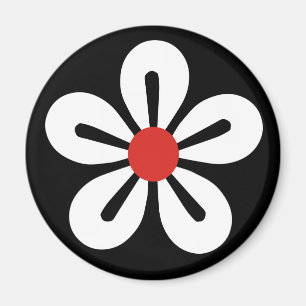 Weißer Blume-Magnet Magnet