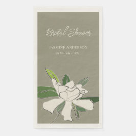 Weißer Blumengarten Einfaches Brautparty Serviette