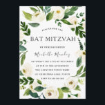 Weißer Blumengarten Moderner Bat Mitzvah Einladung<br><div class="desc">Weiße Blumenreste Moderne Bat Mitzvah Einladung Siehe Matching Kollektion in Niche und Nest Store Wir haben auch viele andere Einladung und Sammlungen.</div>