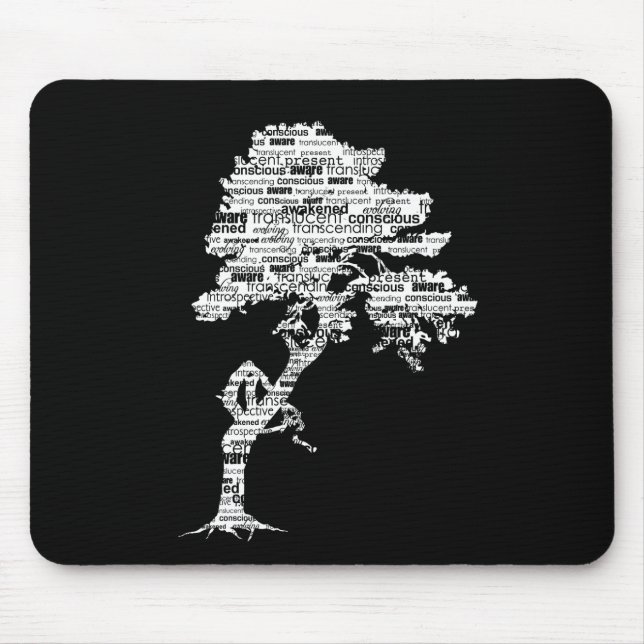 Weißer Bodhi Baum Mousepad (Vorne)