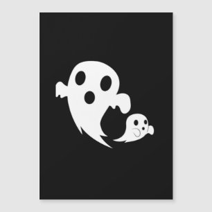 Weißer Boo  Magnetkarte