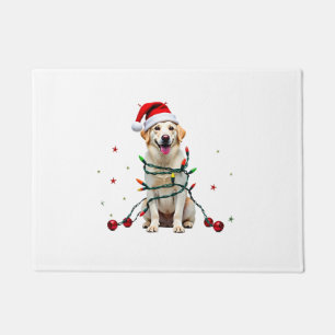 Weißer Boxerhund hässlicher Weihnachtspullover lus Fußmatte