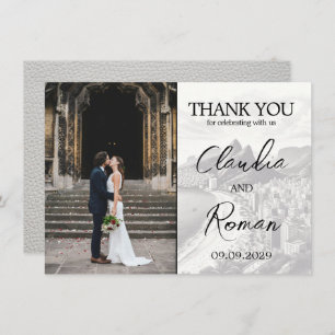 Weißer Brasilien-Pass Dankeskarte