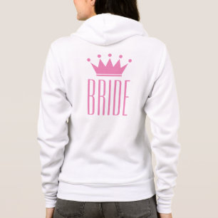 Weißer Brautjunge mit rosa Kronendesign Hoodie