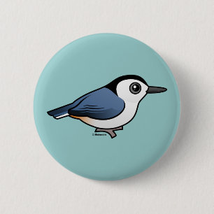 Weißer-breasted Kleiber Button