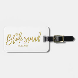 Weißer Bridgeplatz mit Diamant Gepäckanhänger