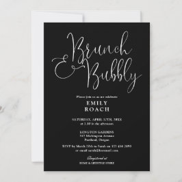 Weißer Brunch und Brautparty Einladung