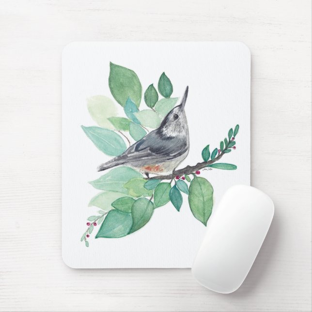 Weißer Brustvogel Mousepad (Mit Mouse)