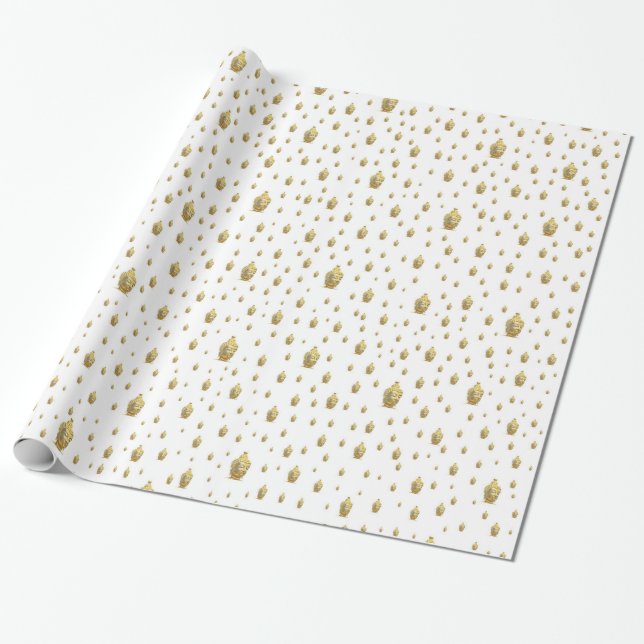 weißer Budda Geschenkpapier (Ungerollt)