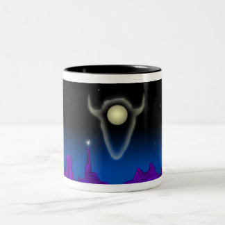 Weißer Büffel Zweifarbige Tasse