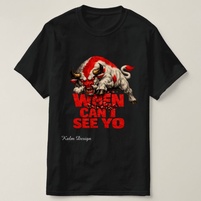 Weißer Bulle sucht ein Date T-Shirt (Design vorne)
