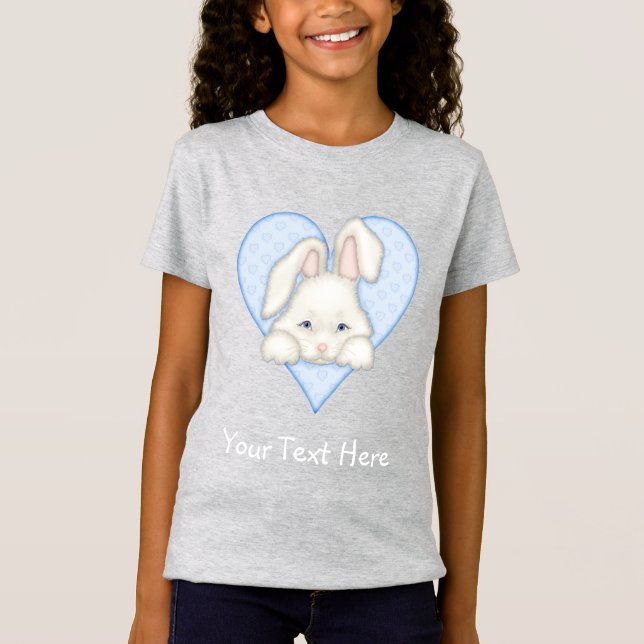 Weißer Bunny - Blau T-Shirt (Vorderseite)