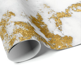 Weißer Carrara-Marmor Grauer Abstrakter Stein Geschenkpapier