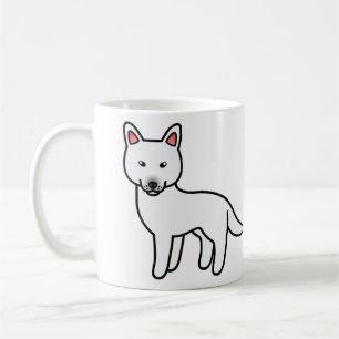 Weißer Cartoon Siberian Husky Hund Tasse