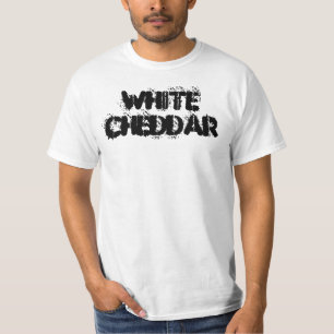 Weißer Cheddarkäse-Schablone-T - Shirt