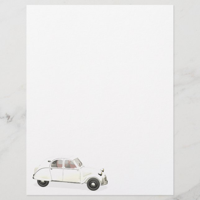 Weißer Citroen 2CV (Vorderseite)