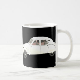 Weißer Citroen 2CV Tasse