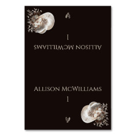 Weißer Cowgirl Hut mit Blume Geflügel Tischnummer