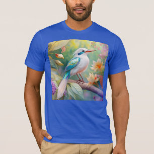 Weißer Crew Aquamariner Wing Fantasy Bird T-Shirt