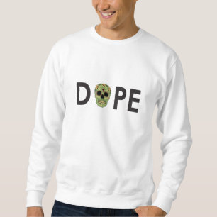 Weißer dekorativer Schädel Crewneck Sweatshirt