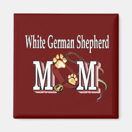 Weißer Deutscher Hirte Mama Geschenke Magnet