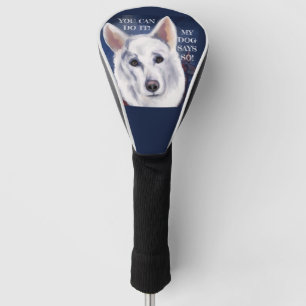 WEIßER DEUTSCHER SCHÄFERHUND GOLF HEADCOVER