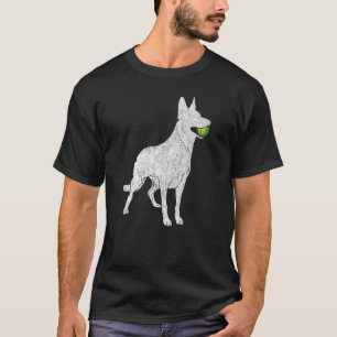 Weißer Deutscher Schäferhund Silhouette Gsd Tennis T-Shirt