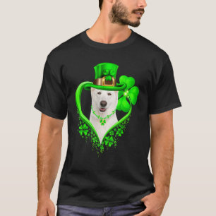 WEIßER deutscher Schäferhund St. Patricks Day Lieb T-Shirt