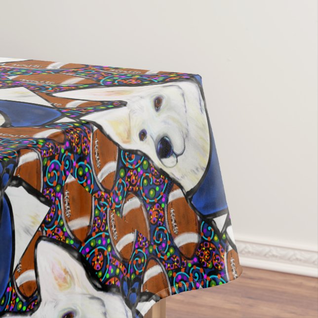 Weisser Deutscher Schäferhund Tischdecke (Beispiel)