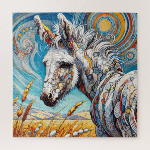 Weißer Donkey 600 Stück Puzzle