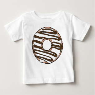 Weißer Donut, Doughnut, Schokolade, Icing, Zuckerg Baby T-shirt